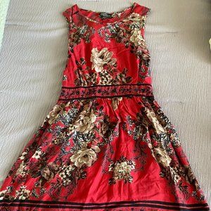 Pink and Black Large Angie Summer Dress with Open Back